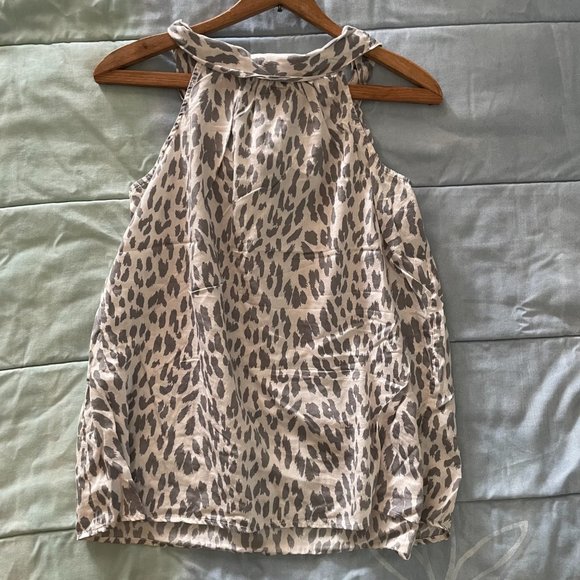 Gap Kids Sleeveless Grey Animal Print Blouse - Picture 3 of 5